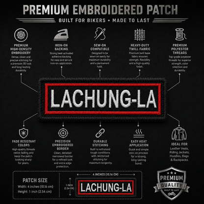 Lachung-La Expedition Embroidered Patch 1 × 4 Inches – Iron On / Sew On