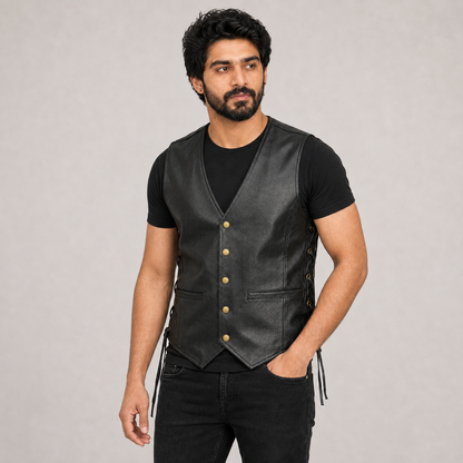 TRG018 Leather Riding Vest
