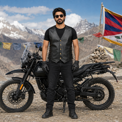 TRG018 Leather Riding Vest