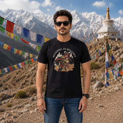 Allergic To Bullshit Biker T-shirt