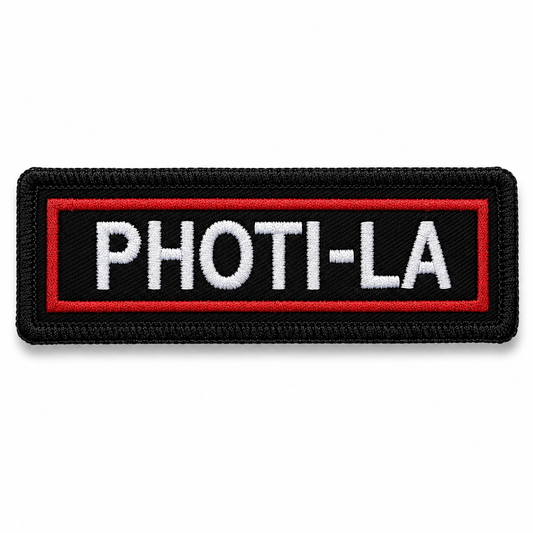PHOTI-LA Expedition Embroidered Patch (1 × 4 Inches) – Iron On / Sew On