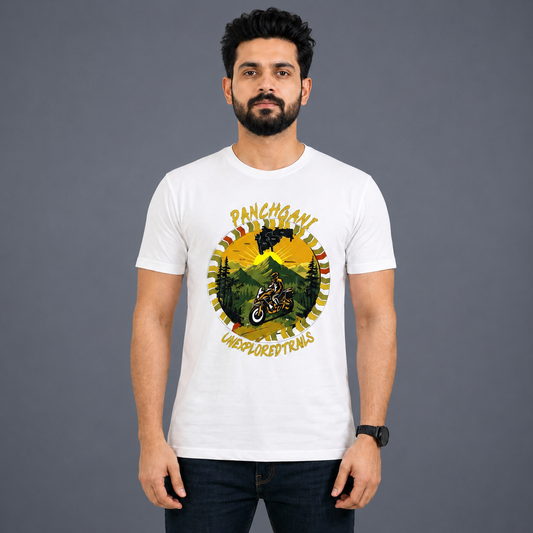 Panchgani Unexplored Trails Motorcycle Graphic T-Shirt