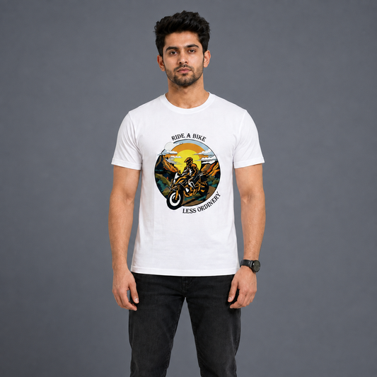 Ride A Bike Less Ordinary Motorcycle Graphic T-Shirt