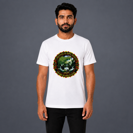 Meghalaya Bike Rider T-Shirt – Exploring the Abode of Clouds