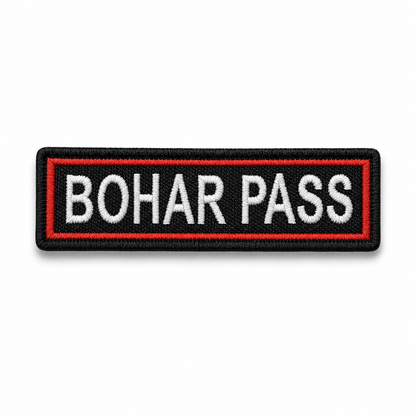 Bohar Pass Expedition Embroidery Patch – 1 × 4 Inches