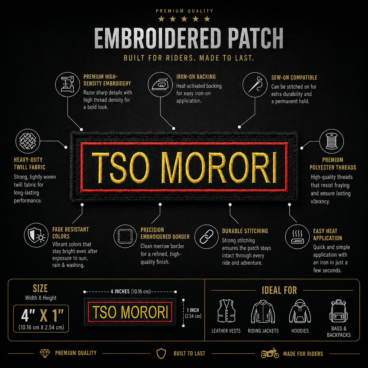 Tso Morori Expedition Embroidery Patch – 1 × 4 Inches