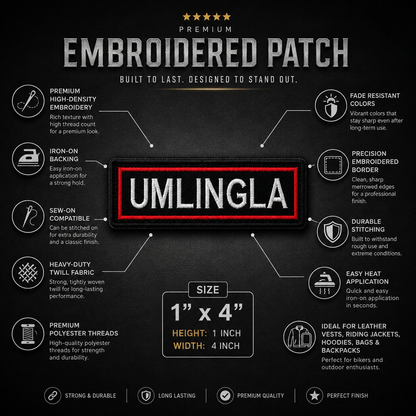 UmlingLa Expedition Embroidery Patch – 1 × 4 Inches