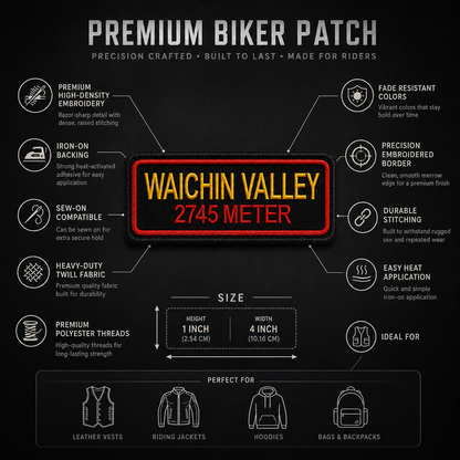 Waichin Valley Expedition Embroidery Patch – 1 × 4 Inches