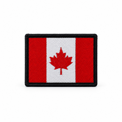 Canadian Flag Embroidered Patch 2 x 3 Inch – Iron On / Sew On