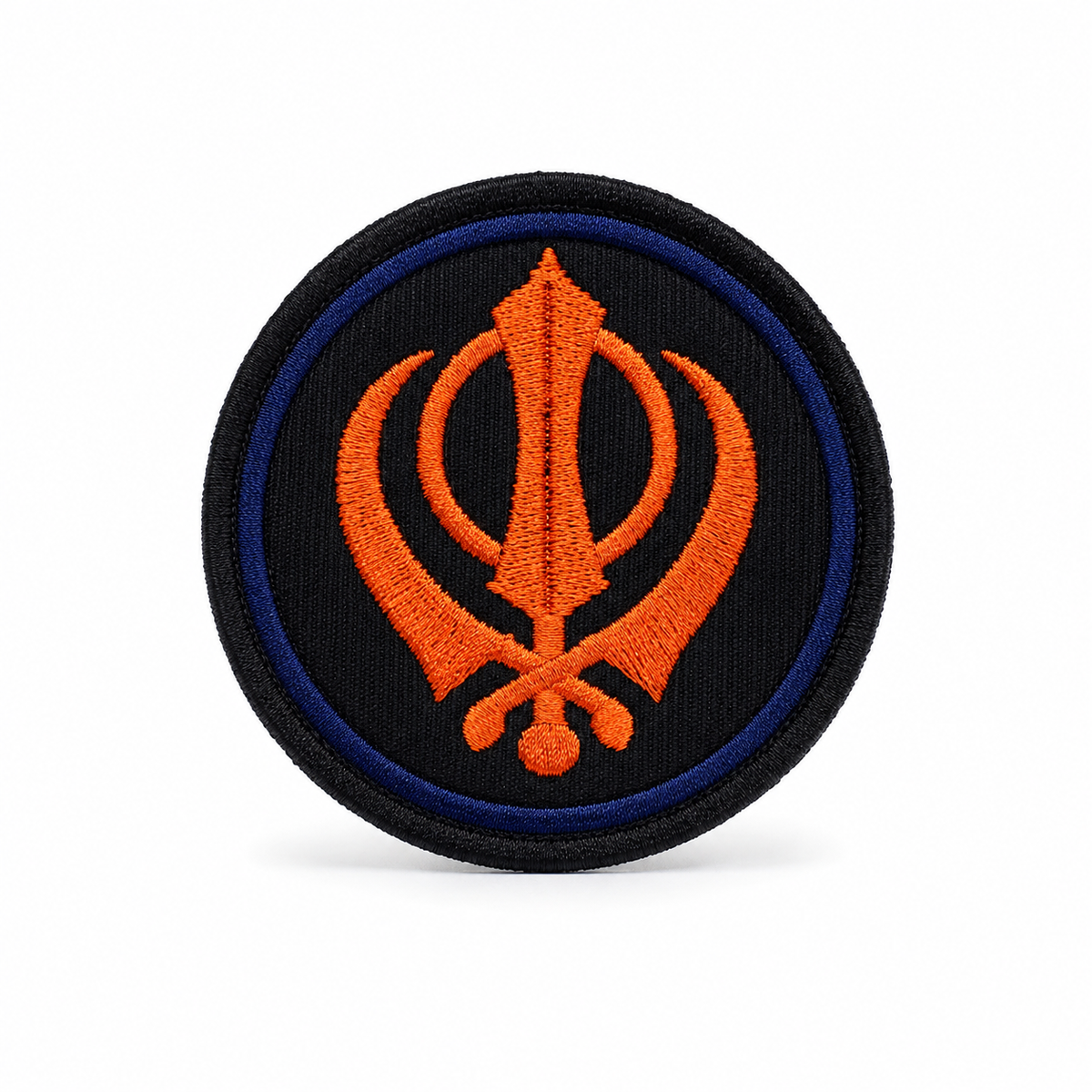Khalsa Flag Embroidered Patch 2.7 x 2.7 Inch – Iron On / Sew On