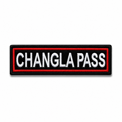 Changla Pass Expedition Embroidered Patch – 1 × 4 Inches
