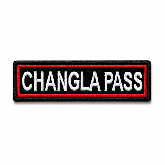 Changla Pass Expedition Embroidered Patch – 1 × 4 Inches
