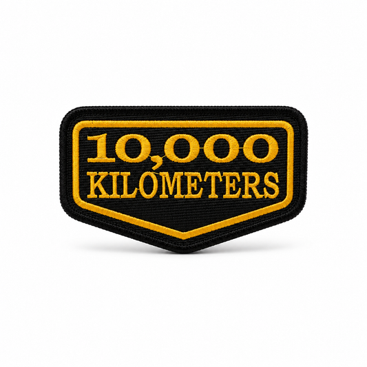 10 Thousand Kilometres Embroidered Patch 2 × 4 Inches – Iron On / Sew On