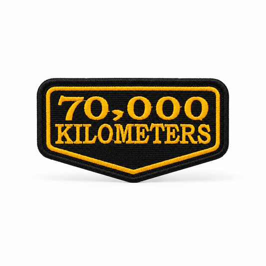 70 Thousand Kilometres Embroidered Patch 2 × 4 Inches – Iron On / Sew On