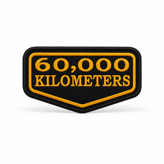 60 Thousand Kilometres Embroidered Patch 2 × 4 Inches – Iron On / Sew On