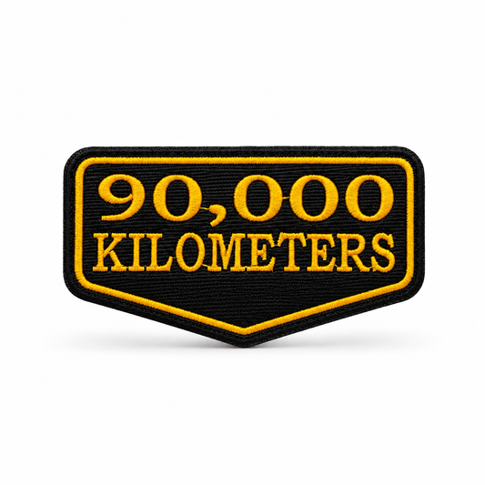 90 Thousand Kilometres Embroidered Patch – Iron On / Sew On