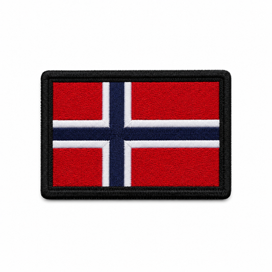 Norway Flag Embroidered Patch 2 x 3 Inch – Iron On / Sew On