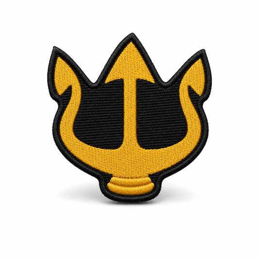 Trishul Flag Embroidered Patch 2.5 x 2.5 Inch – Iron On / Sew On