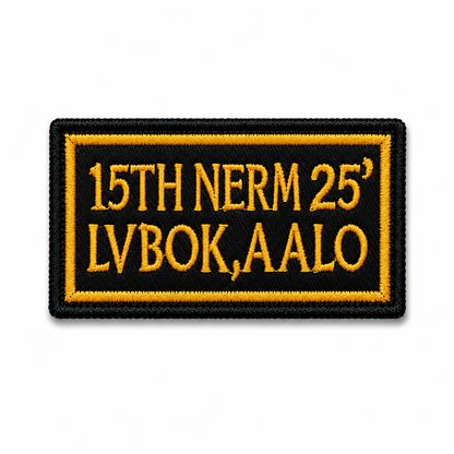 15th NERM 2025 LVBOK Premium Embroidered Biker Patch | Iron-On & Sew-On | 2 × 3 Inches