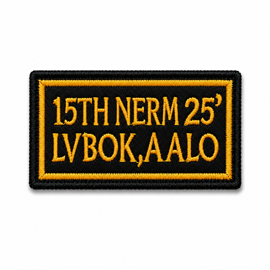 15th NERM 2025 LVBOK Premium Embroidered Biker Patch | Iron-On & Sew-On | 2 × 3 Inches