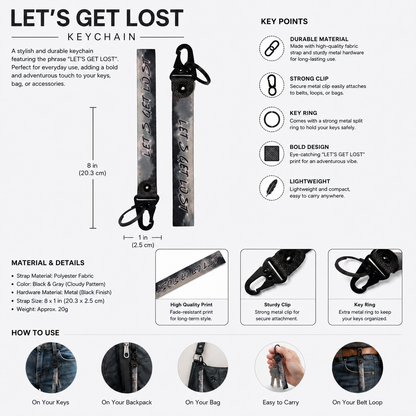 Let's Get Lost Keychain
