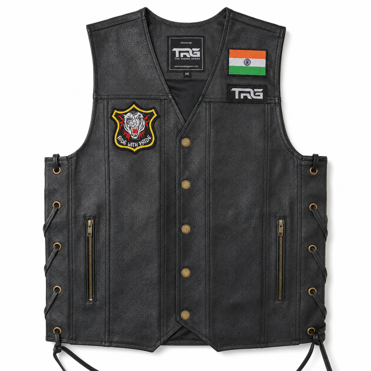 Ride With Pride Premium Embroidered Biker Patch | Iron-On & Sew-On | 3.6 × 3.6 Inches