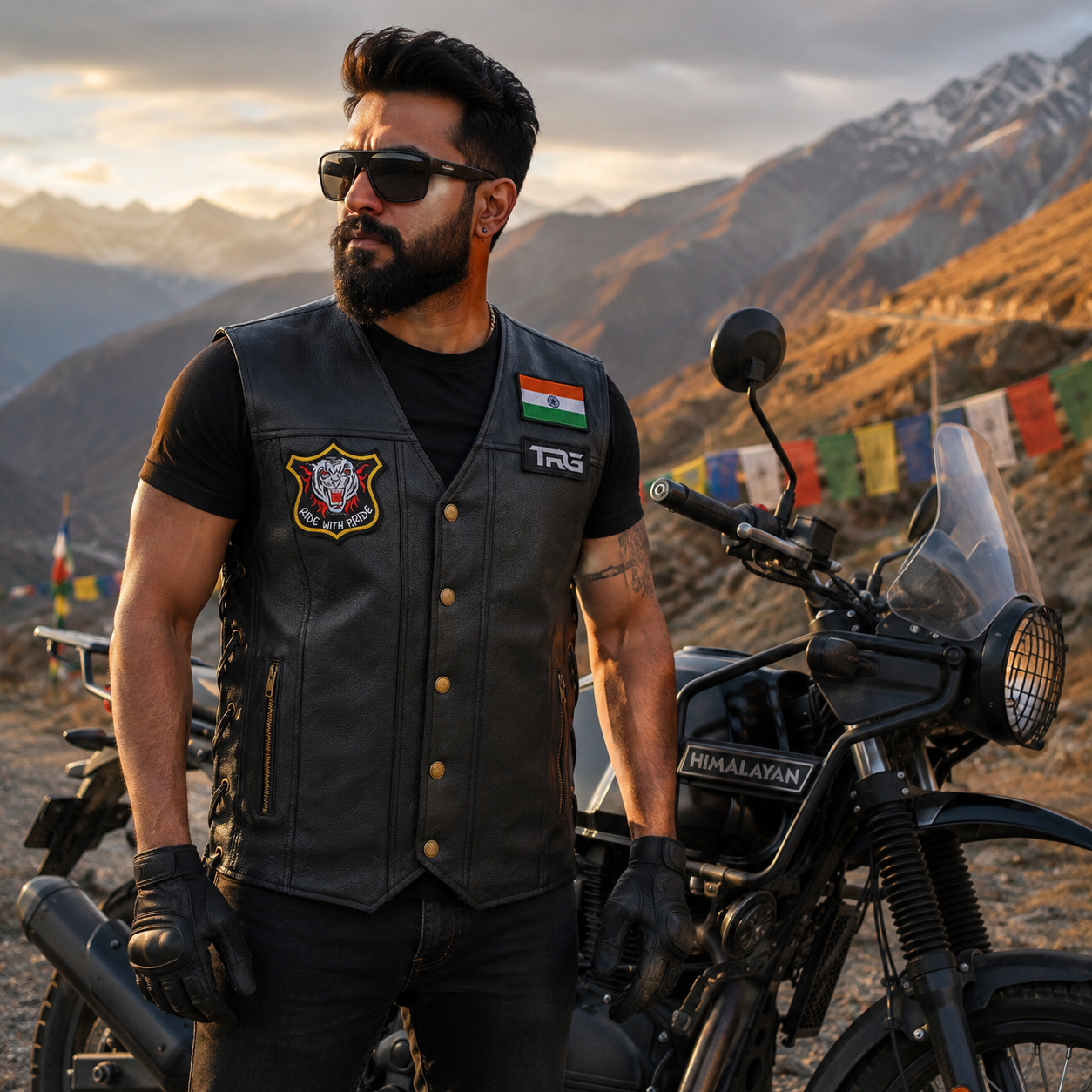 Ride With Pride Premium Embroidered Biker Patch | Iron-On & Sew-On | 3.6 × 3.6 Inches