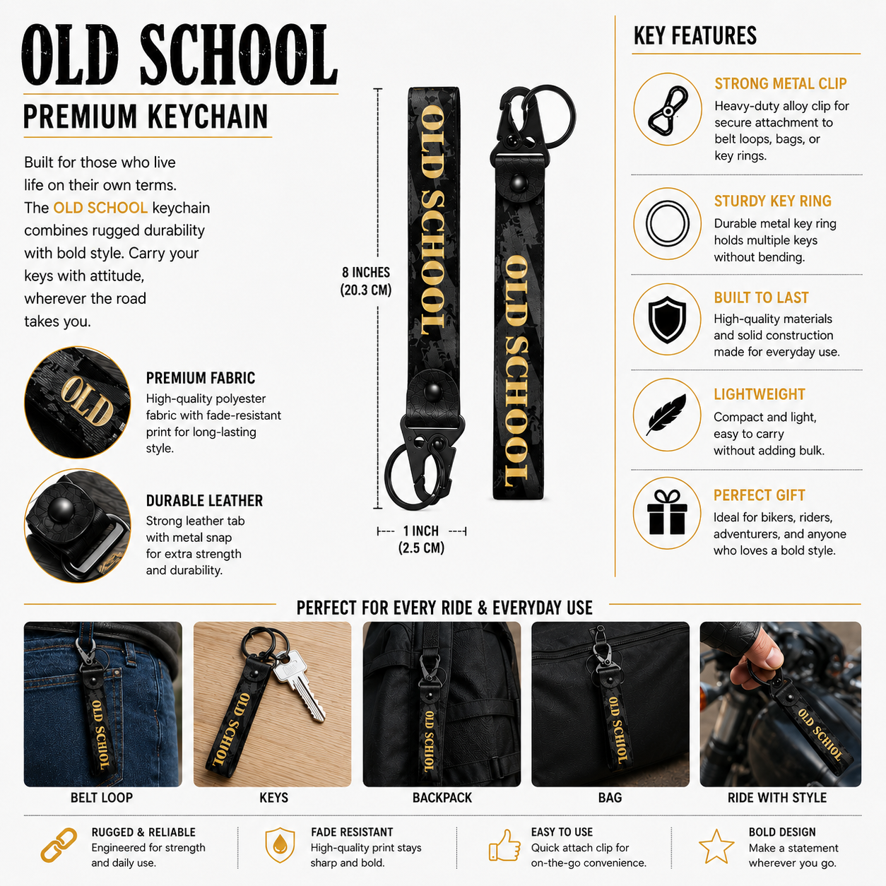 Old School Keychain