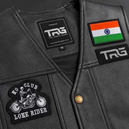No Club Lone Rider Premium Embroidered Biker Patch | Iron-On & Sew-On | 3.07 × 3.35 Inches