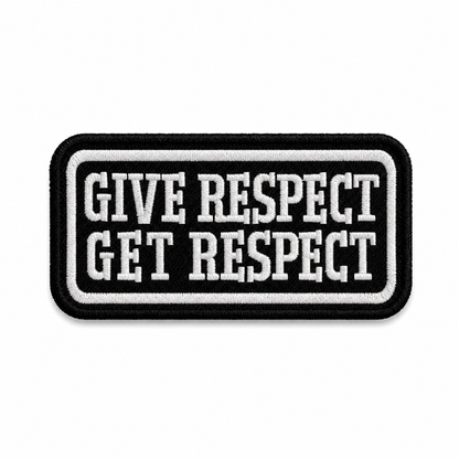 Give Respect Get Respect Premium Embroidered Biker Patch | Iron-On & Sew-On | 1.5 × 3 Inches