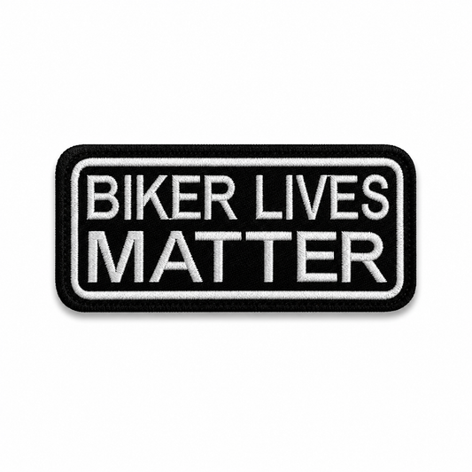 Biker Lives Matter Premium Embroidered Biker Patch | Iron-On & Sew-On | 1.6 × 3.6 Inches