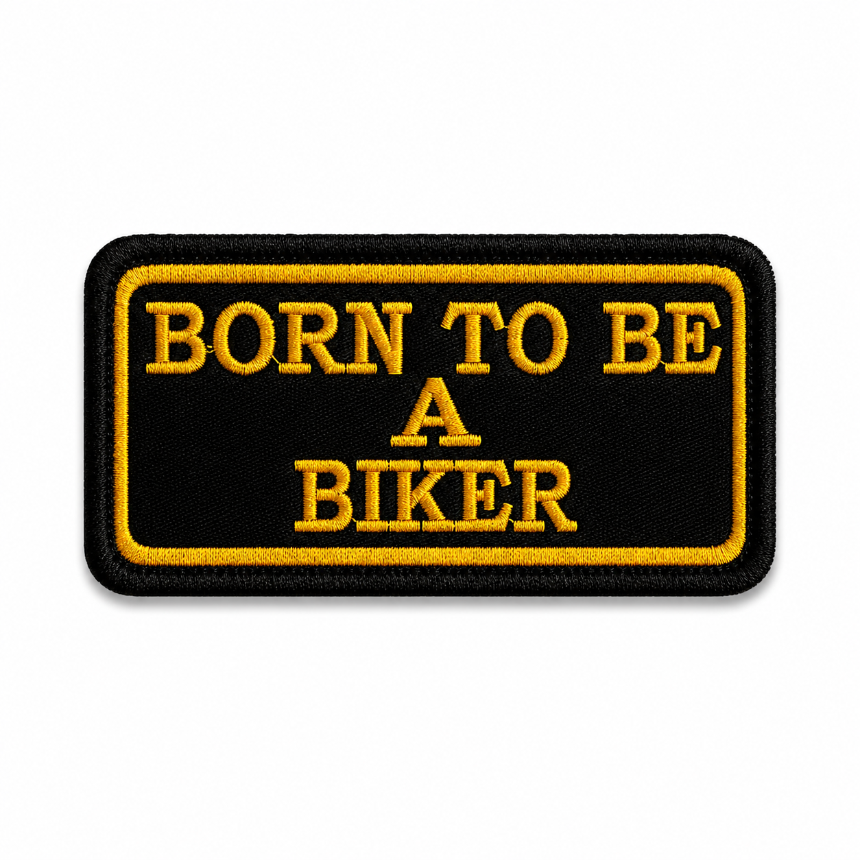 Born To Be A Biker Embroidered Patch | Iron-On & Sew-On | 1 × 3 Inches