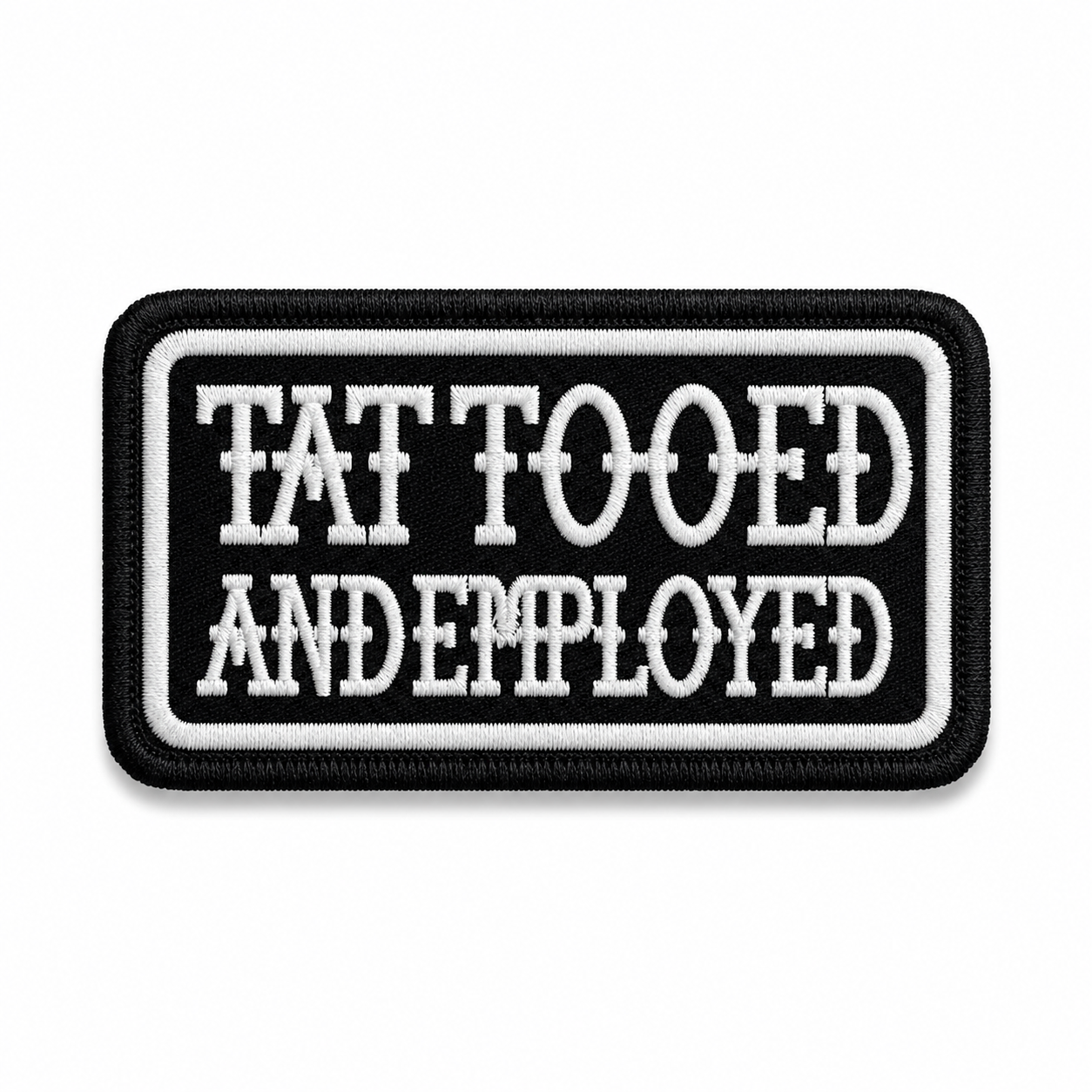 Tattooed And Employed Embroidery Back Patch, 4.5*2.1 inches