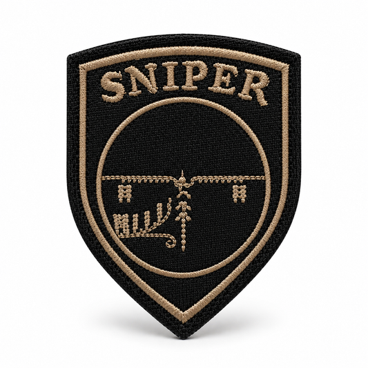 Sniper Premium Embroidered Biker Patch | Iron-On & Sew-On | 2.5 × 3 Inches