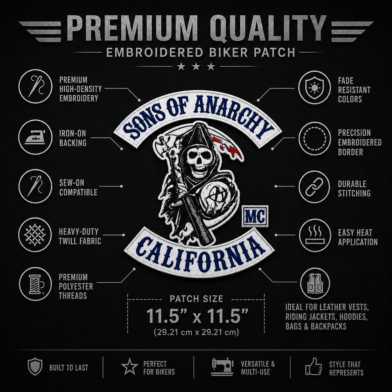 Sons Of Anarchy Patches Full Set