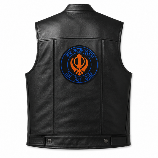 Raj Karega Khalsa Back Premium Embroidered Patch | Iron-On & Sew-On | 12 × 12 Inches