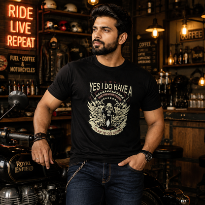 Yes I Do Have Retirement Plan Biker T-shirt
