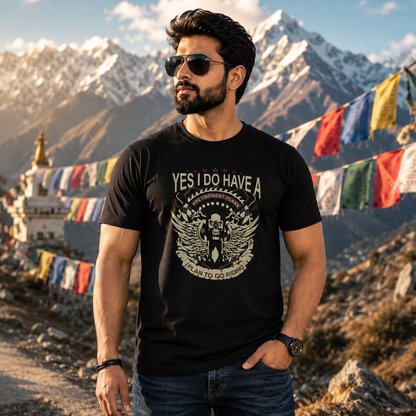 Yes I Do Have Retirement Plan Biker T-shirt