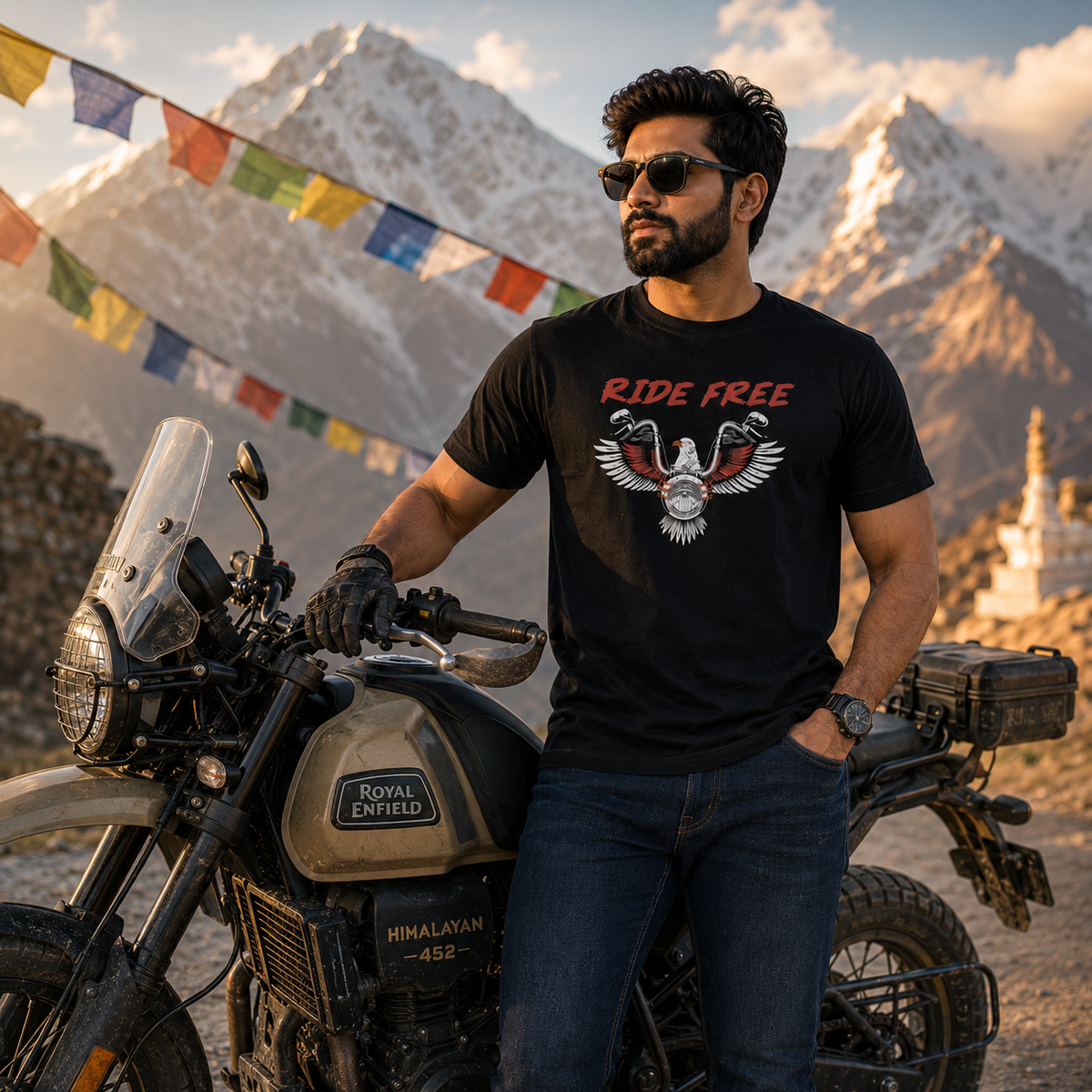 Ride Free Biker T-shirt