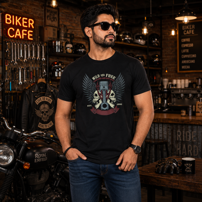 Wild And Free Biker T-shirt