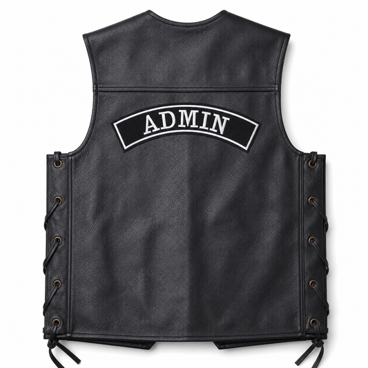 Admin Back Designation Premium Embroidered Patch | Iron-On & Sew-On | 2 × 11 Inches