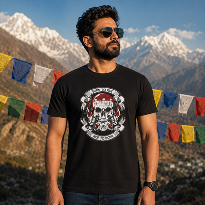 Born To Ride Ride To Born Biker T-shirt