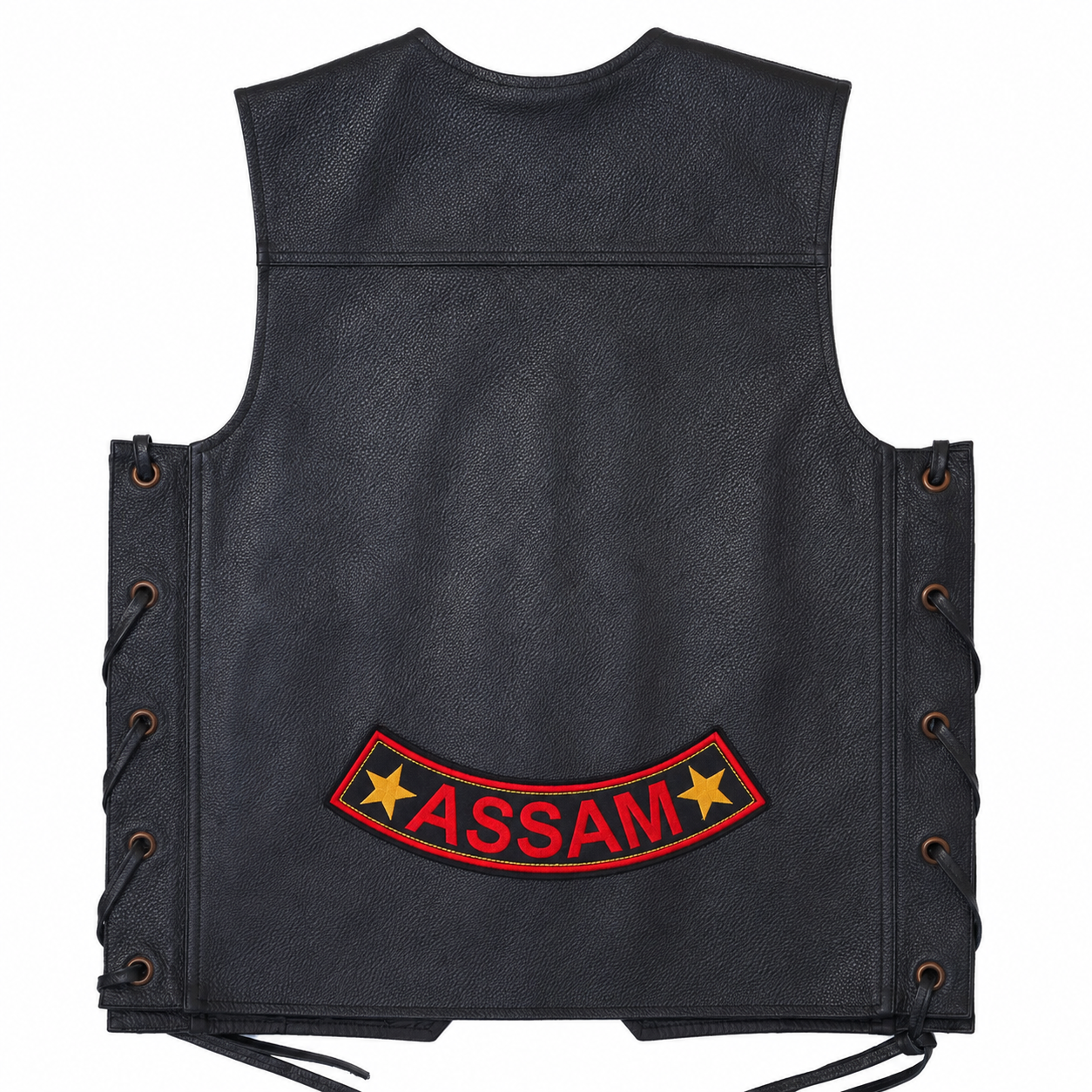 Assam Star Back Embroidery Patch, 10.5*2.6 inches