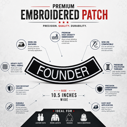 Founder Back Embroidery Patch