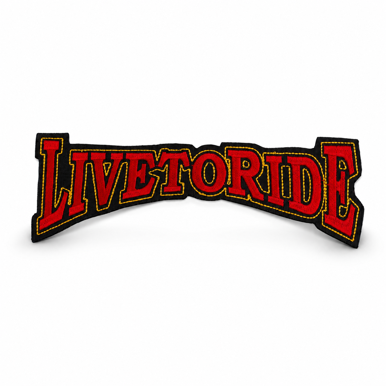 Live To Ride Back Premium Embroidered Patch | Iron-On & Sew-On | 3 × 10 Inches