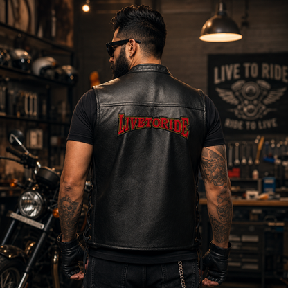 Live To Ride Back Patch Embroidered 12*5 inches