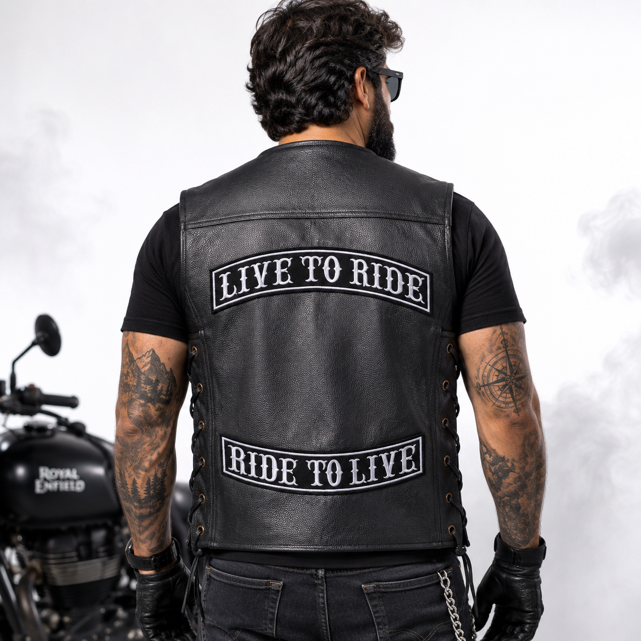 Live To Ride Ride To Live Back Embroidered Patch 12*2.5 inches