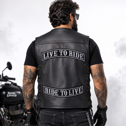 Live To Ride Ride To Live Back Embroidered Patch 12*2.5 inches