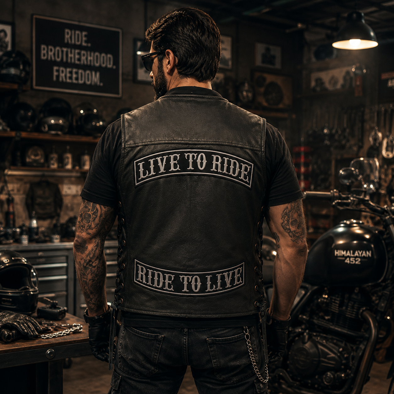 Live To Ride Ride To Live Back Embroidered Patch 12*2.5 inches