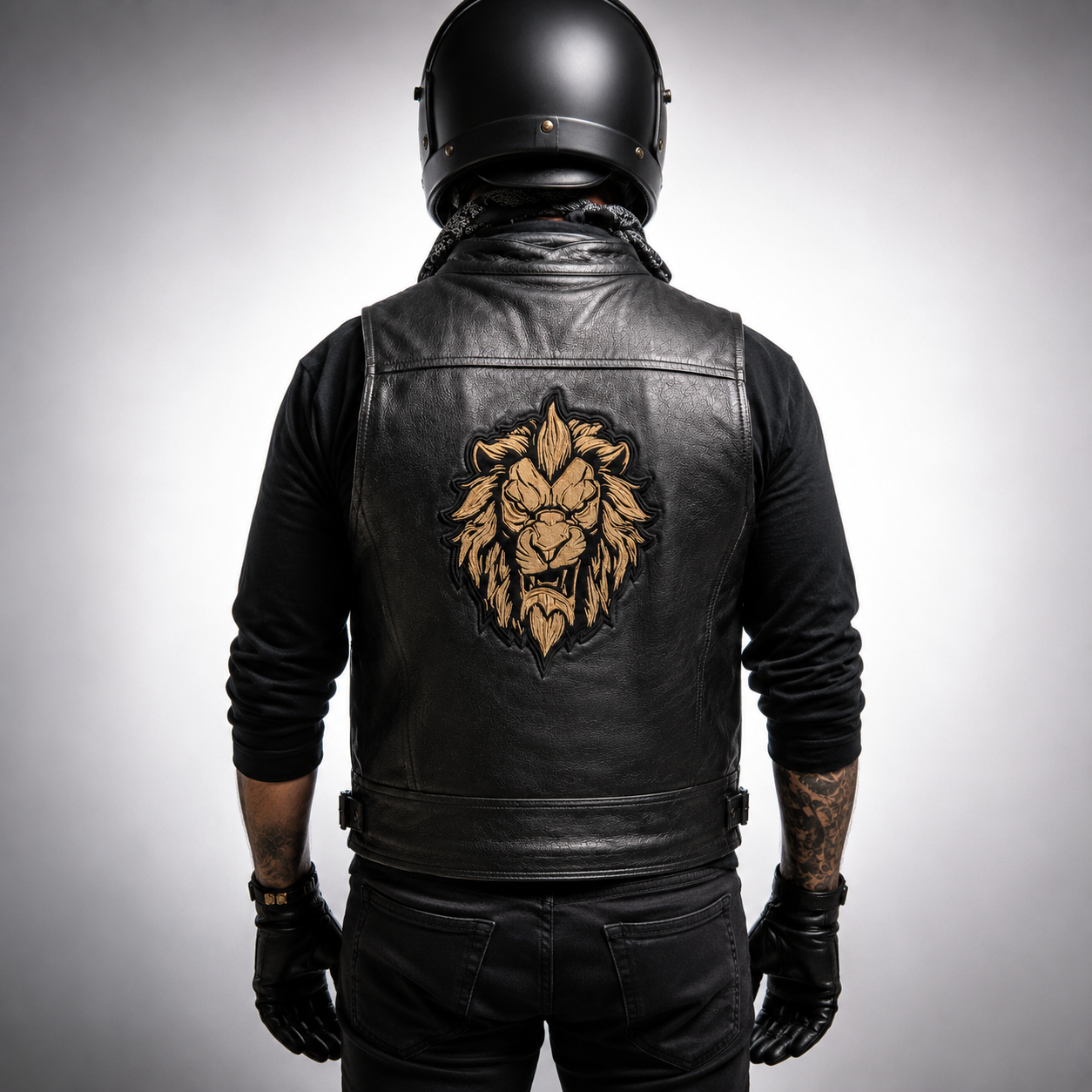 Lion Sand Back Patch Embroidered 10*9 inches